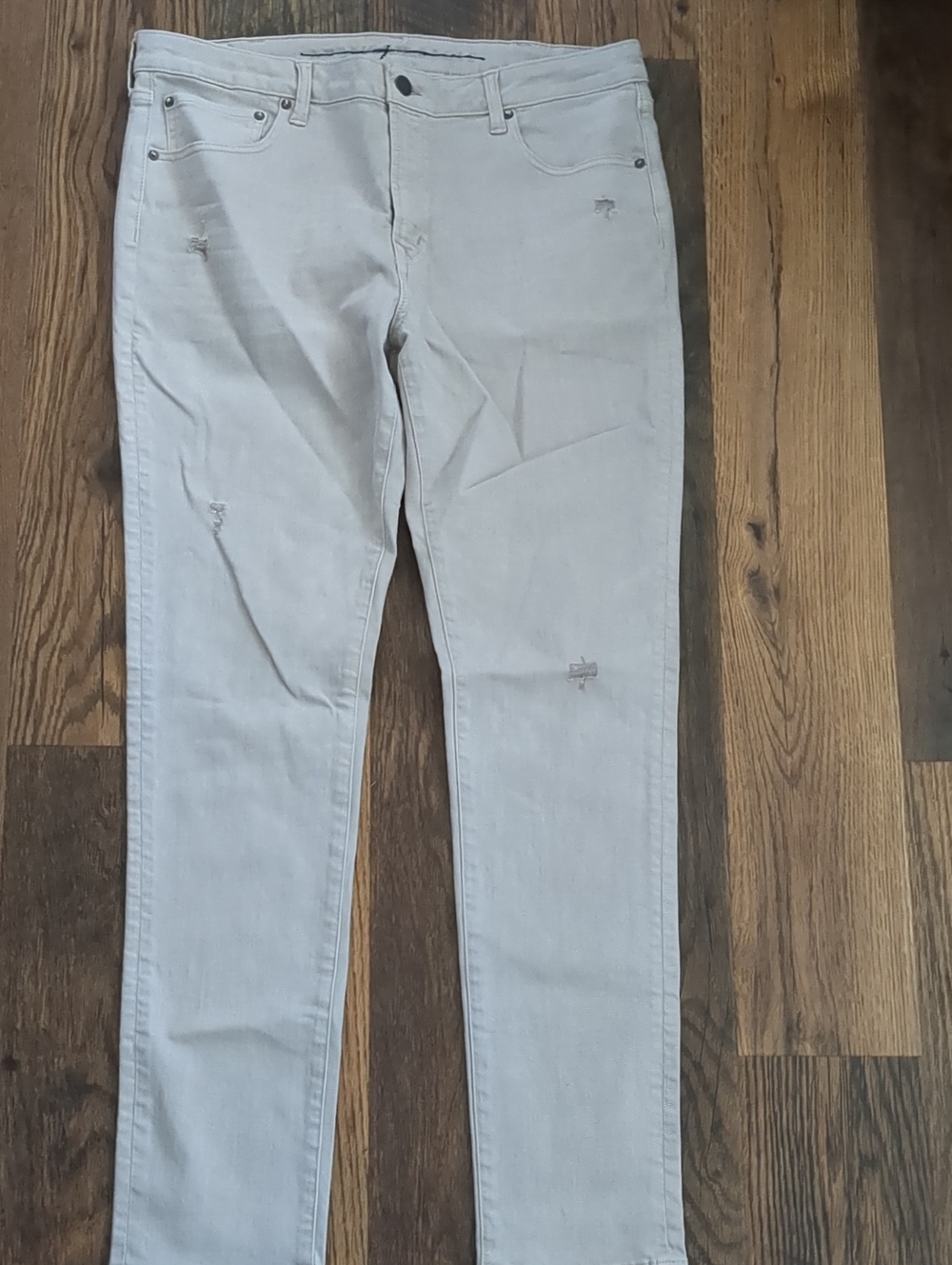 American Eagle Men's Tan Distressed Straight Leg Jeans, Size 38 x 34, NEW, nwt